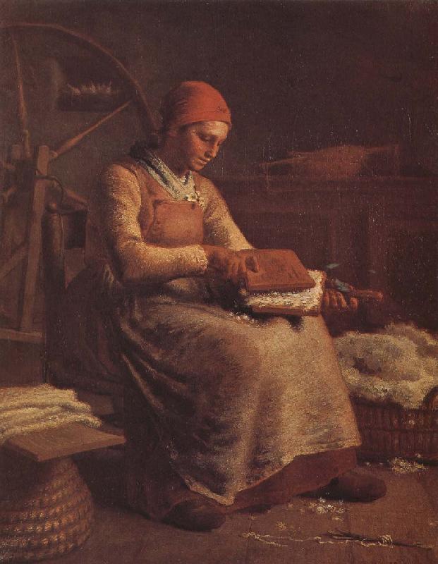 Jean Francois Millet Peasant hackle wool oil painting image